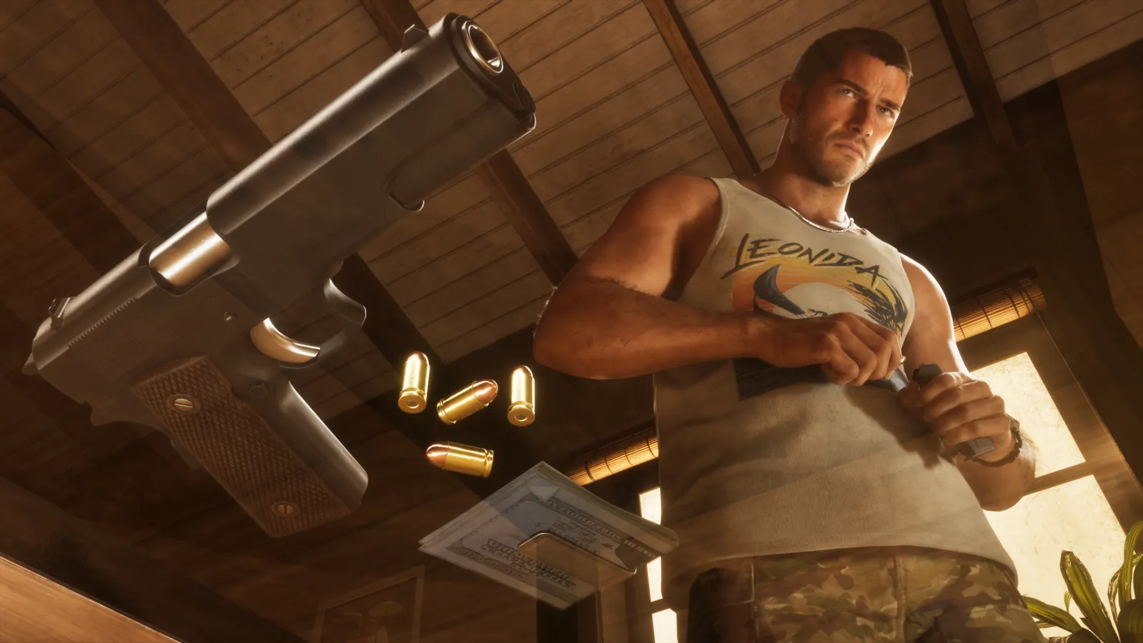 Jason Duval em arte oficial de GTA VI (imagem ilustrativa)