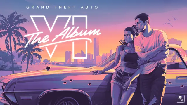 Imagem oficial de GTA VI — Capa de Grand Theft Auto VI: The Album 01 (Site oficial de GTA VI)